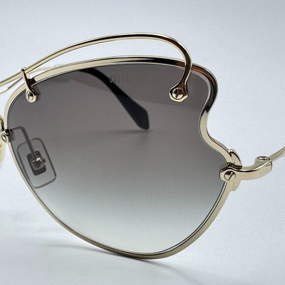 Miu Miu Sunglasses SMU 56R ZVN-0A7 Pale Gold Frame Gradient Lens 61-19-135mm